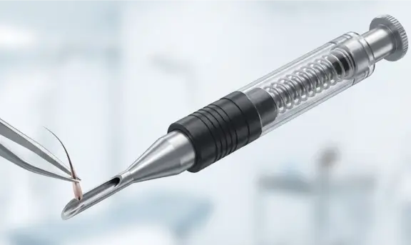 قلم تشوي (Choi Pen) المستخدم في تقنية DHI لزراعة الشعر المباشرة وتكثيف الفراغات