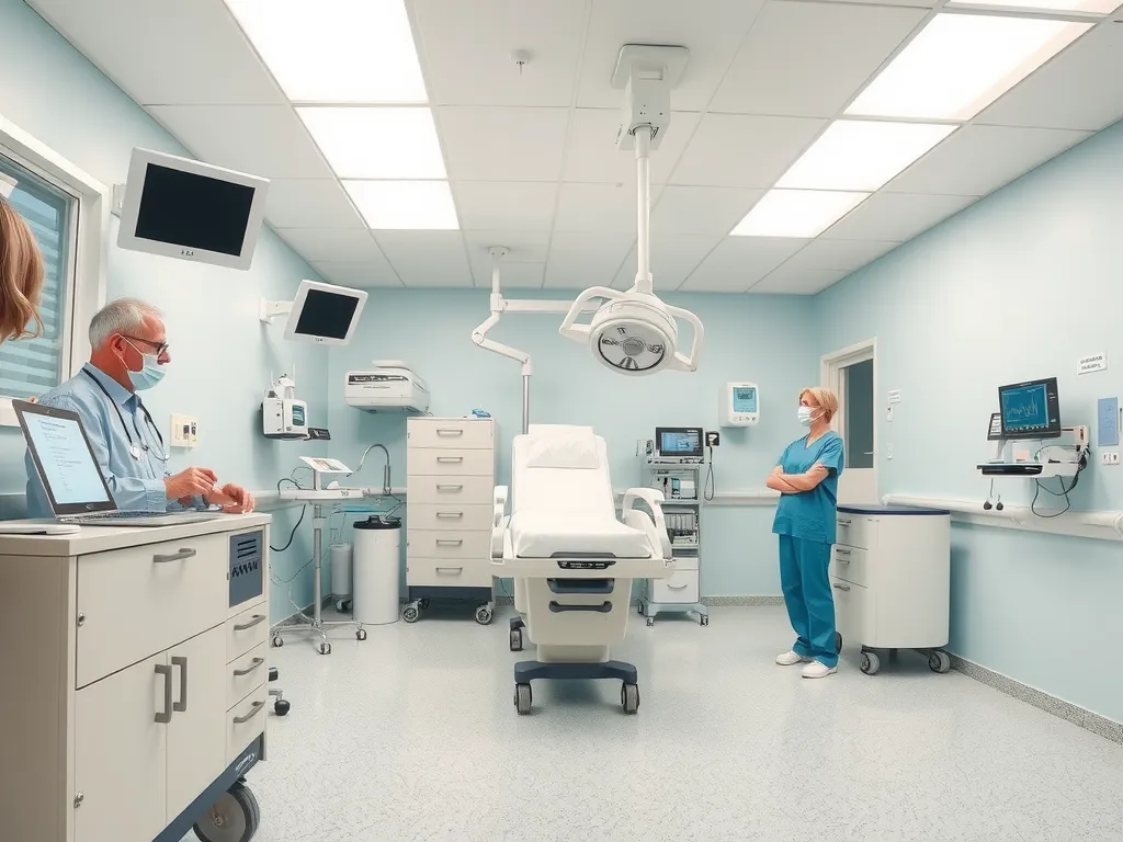 An advanced hospital in Turkey with modern medical equipment, professional healthcare team, photorealistic, clean and bright environment, high-quality imagery